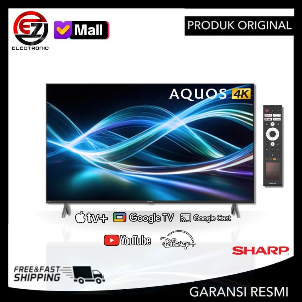 SHARP AQUOS 4T-C50HJ6000I LED Google TV 50 Inch UHD 4K HDR Dolby Vision & Dolby Atmos 4T C50HJ6000I 
