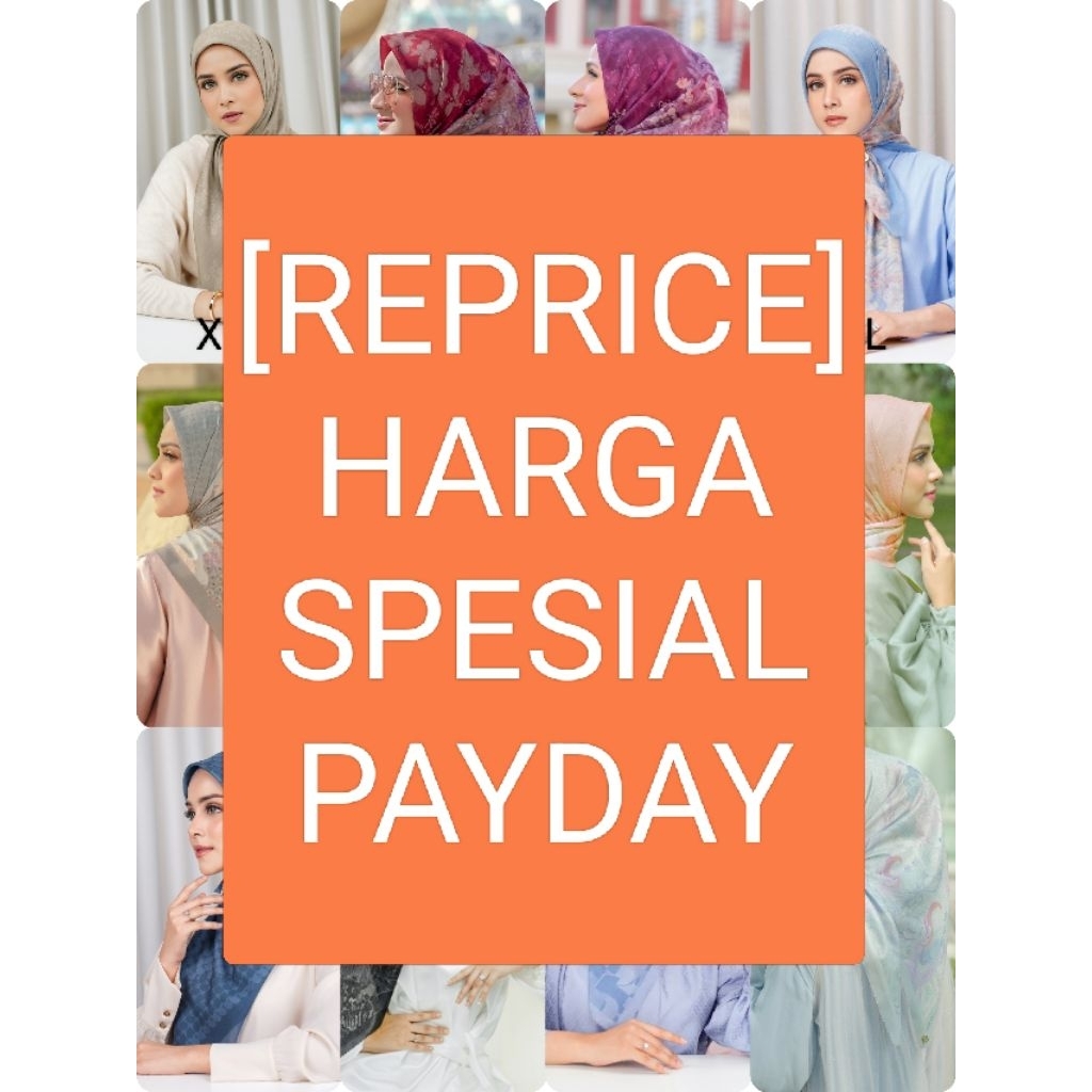 Buttonscarves NEW AS IS REG & XL Syar'i Jubilation Holiday Samla Berry Monogram TDP The Dream Park H