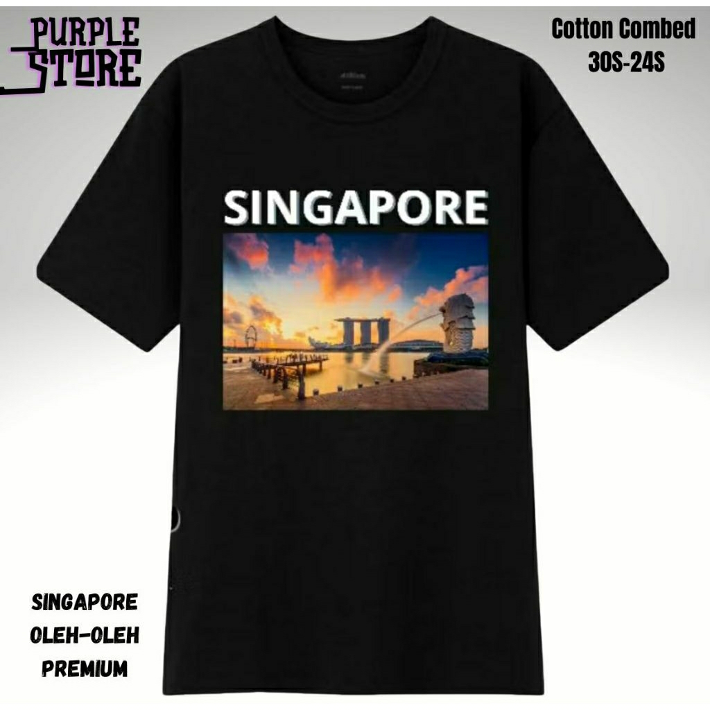 KAOS T-SHIRT PRIA/WANITA OLEH-OLEH SINGAPORE