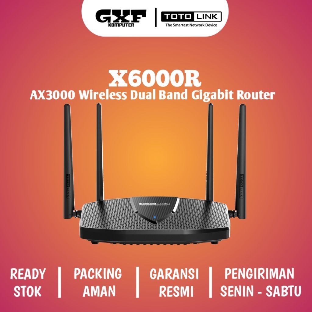 TOTOLINK X6000R AX3000 Dual Band Wireless Gigabit Wi-Fi 6 Router