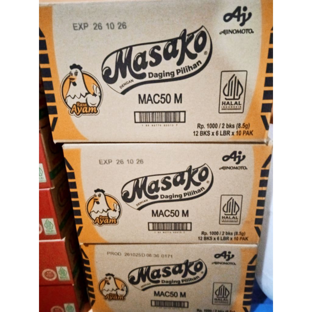 Termurah ( 1dus) Bumbu Kaldu Masako Sapi/Ayam  /1 us isi 60renteng