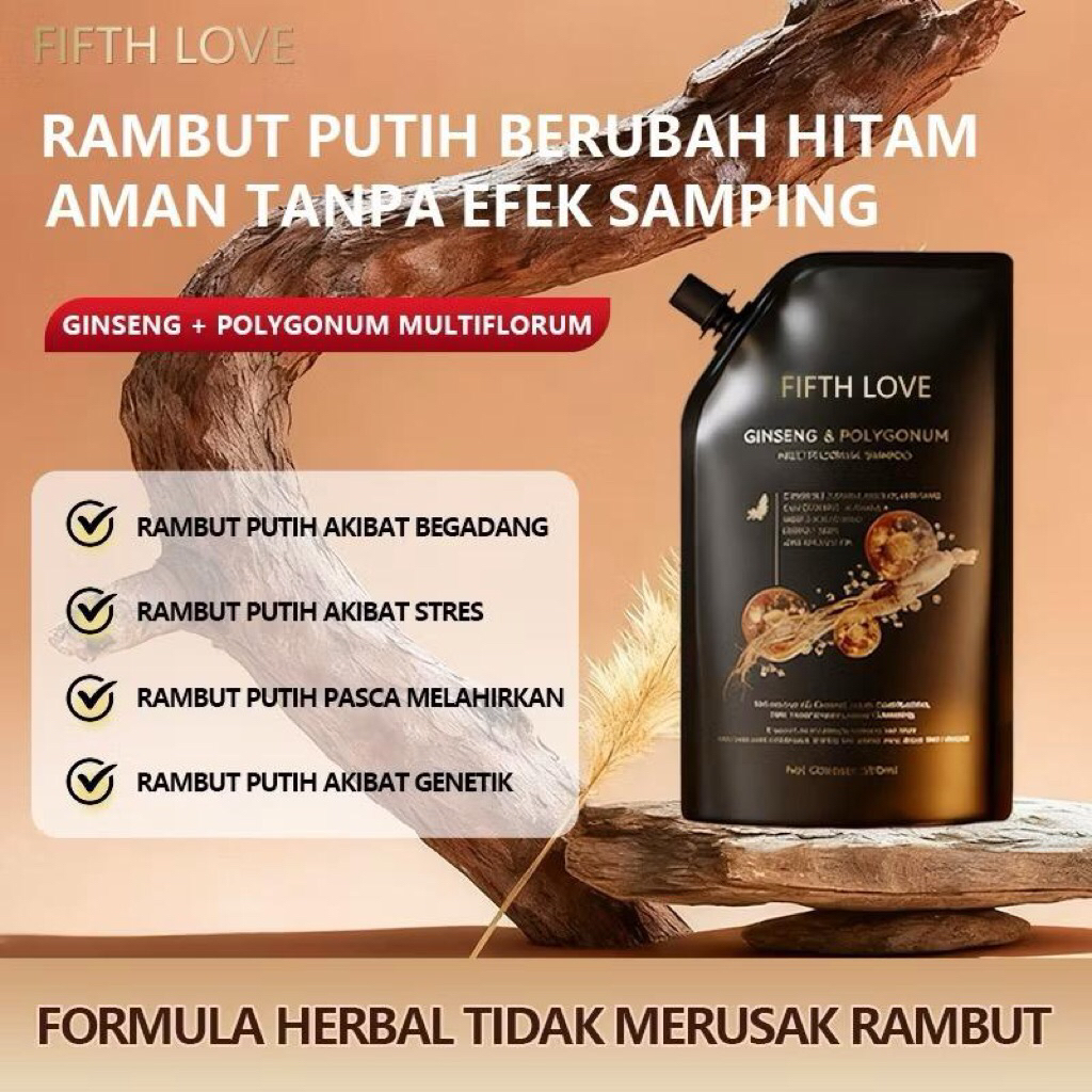 Shampo ANTI UBAN Gingseng & Polygonum Fifth Love 300ML Original Exp 2028