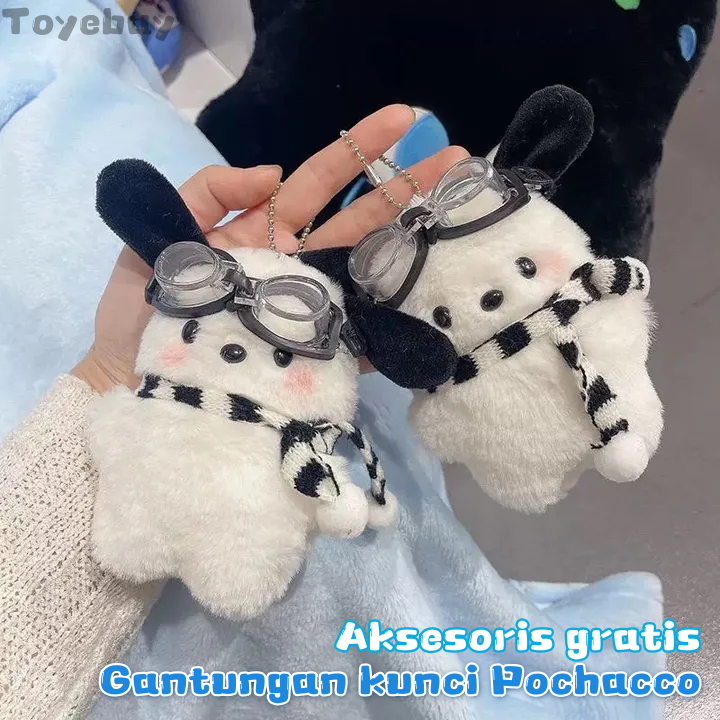 [Aksesoris gratis]Gantungan Kunci Boneka Puppy Syal Samoyed Lembut/Gantungan Kunci Boneka/Gantungan 