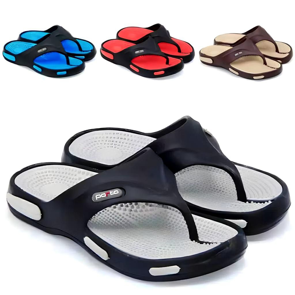 Sandal Jepit Porto 605M (39-44)/Sandal Jepit Pria/Sandal Karet Pria/Sandal Duri/Sandal Kesehatan/San