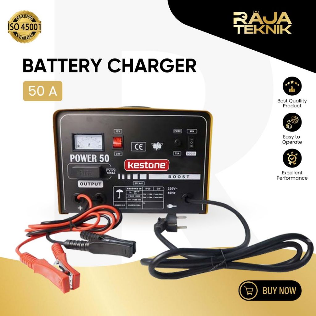 Charger Aki Motor Mobil 50 A - Casan Aki Motor Mobil