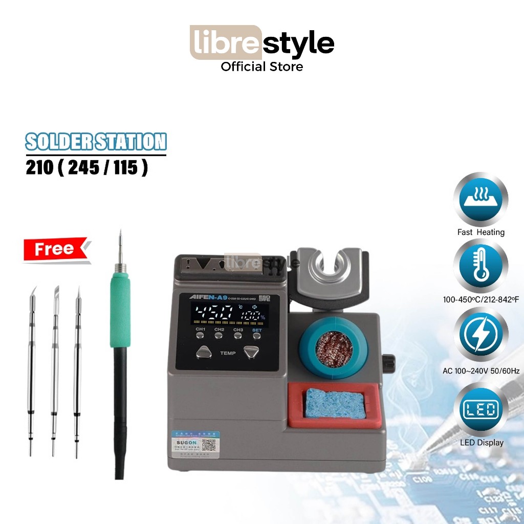 AIFEN Soldering Station A9 chenel / Solder Aifen C210 Series Original - Solder Teknisi Pemula Profes