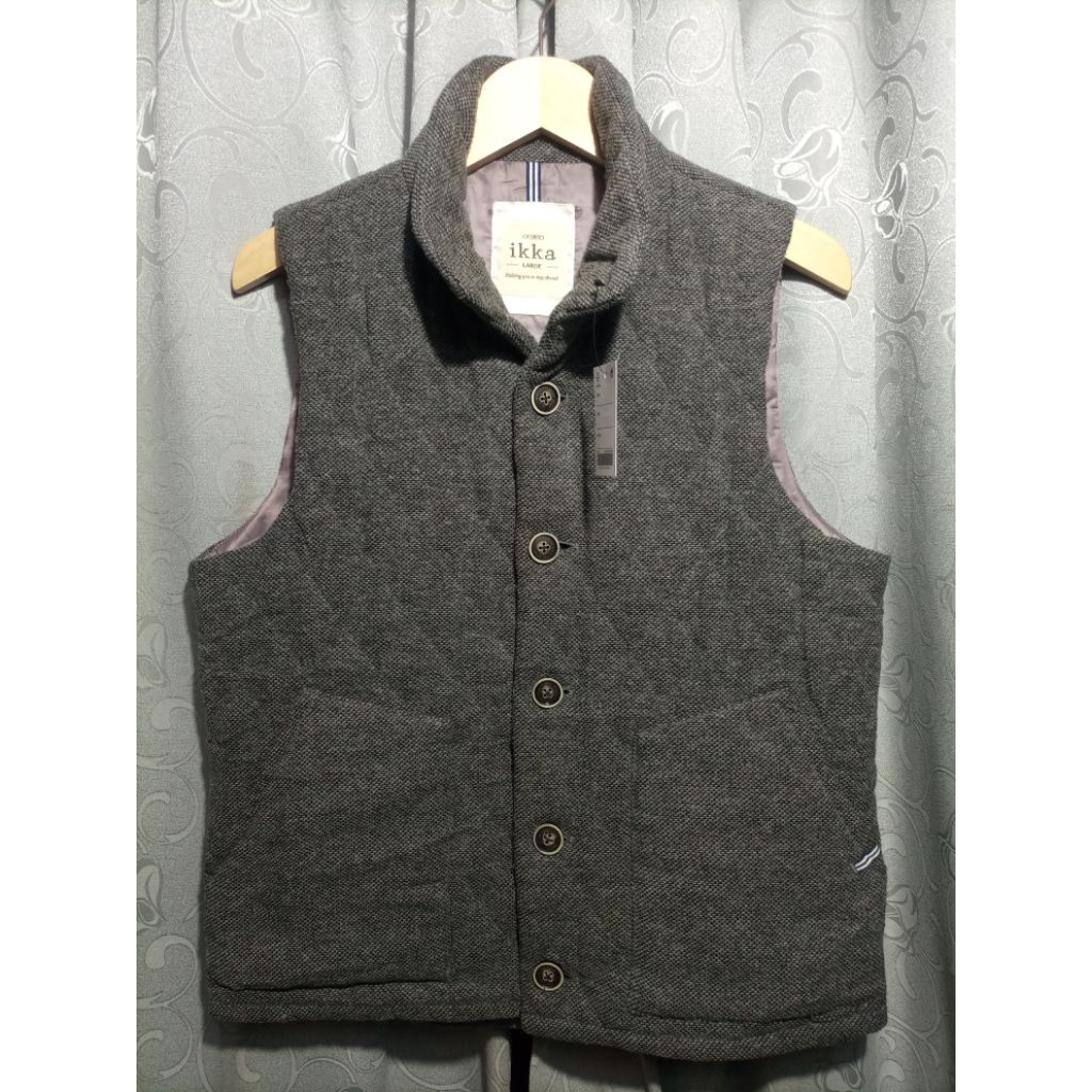 Vest Vintage Ciqueto Ikka Original_Vest Wol Tebal_Size L