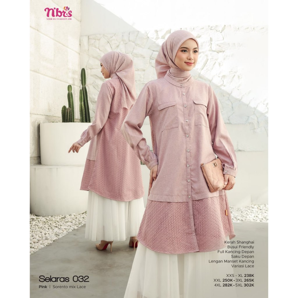 selaras 032 kemeja Tunik Wanita Nibras House Surabaya