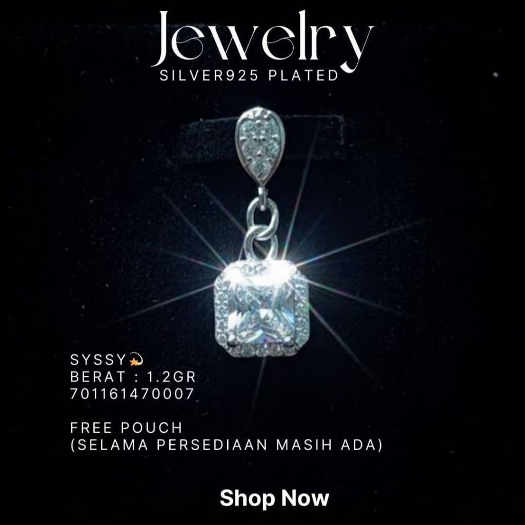 Liontin Kotak Mewahh dan Unik Asli Perak925 FG157