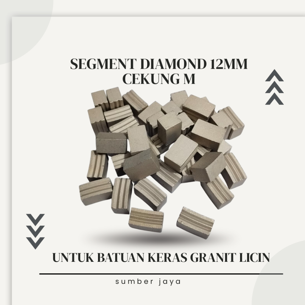 Segment Mata Bor Sumur Tembus Batuan Keras Ketebalan 12mm/Segment Core Drill Bit/Core Bit Segment