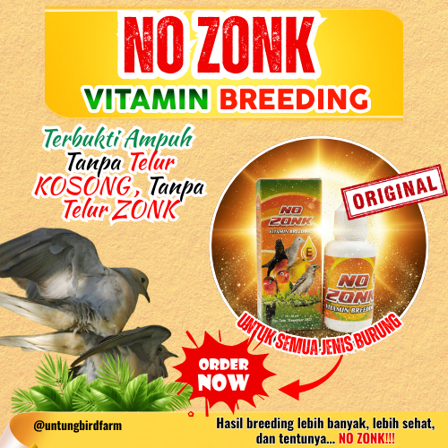 NO ZONK Vitamin Breeding Burung Perkutut Vitamin Ternak Burung Perkutut Branjangan Parkit Anti Zonk