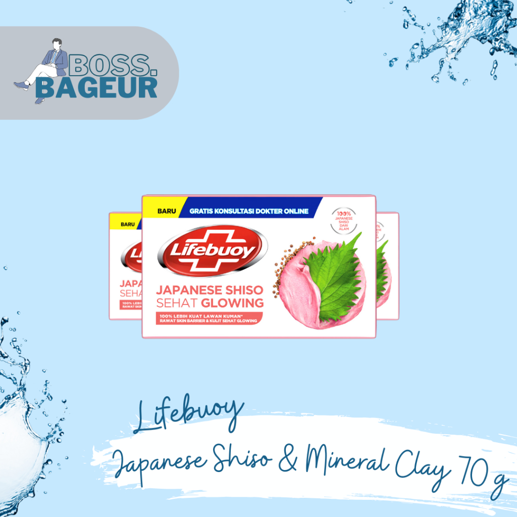 [Kemasan Baru] Lifebuoy Sabun Batang Japanese Shiso & Mineral Clay 70g