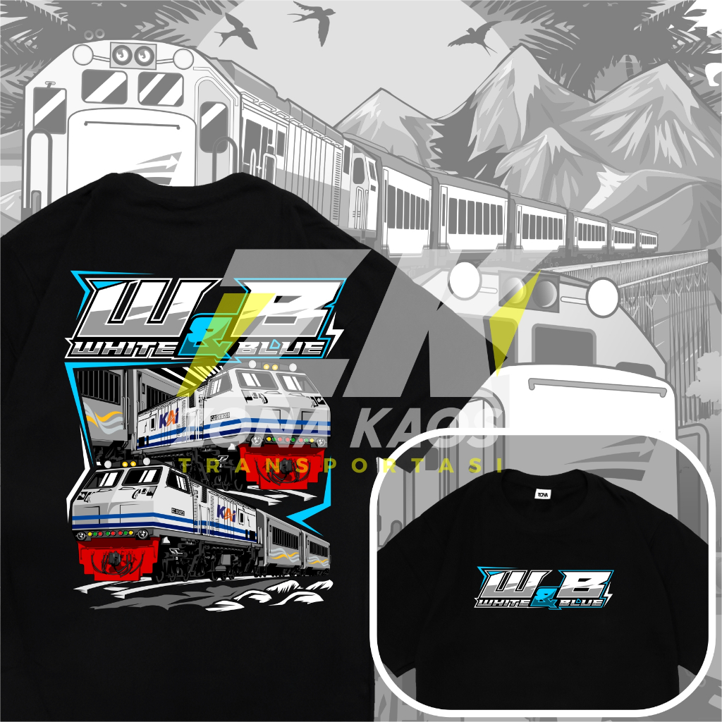 ( FREE STIKER ) KAOS KERETA API WNB KAI ANAK DAN DEWASA - BAJU KERETA API KAI ANAK DAN DEWASA