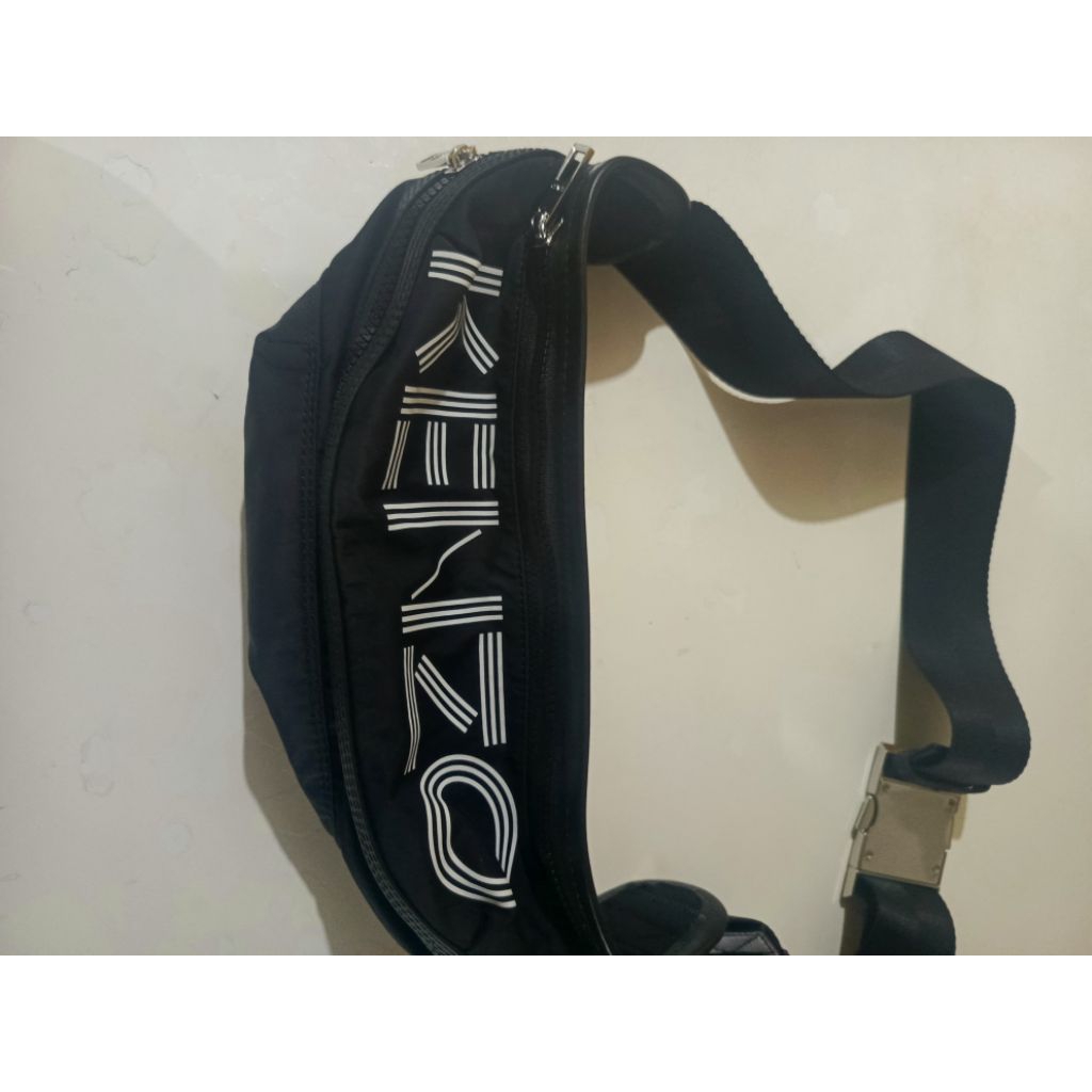 kenzo paris black waistbag / tas branded original (second)