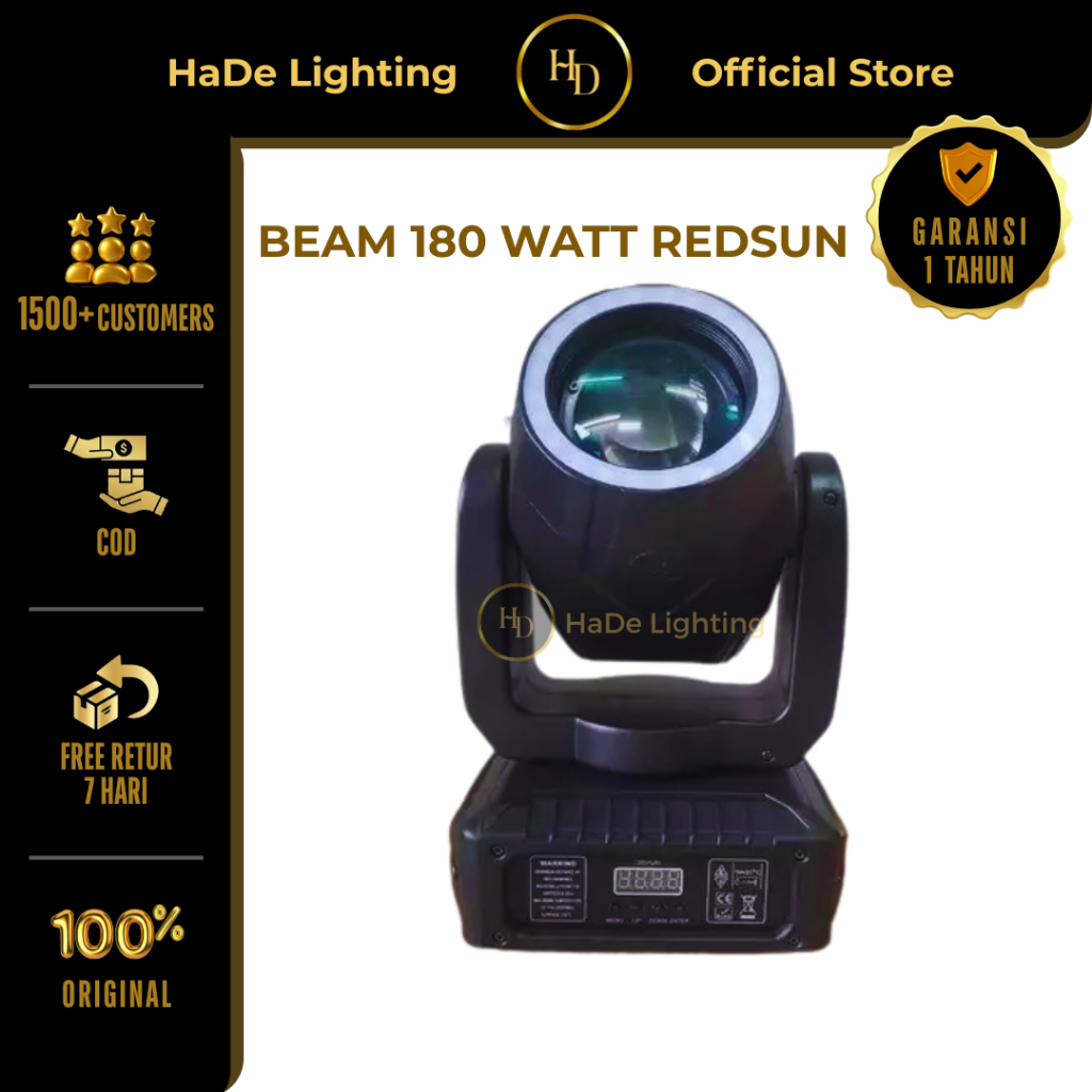 Beam 180 Watt Redsun - Lampu Beam Mini Bergerak 180 Watt LED Ring
