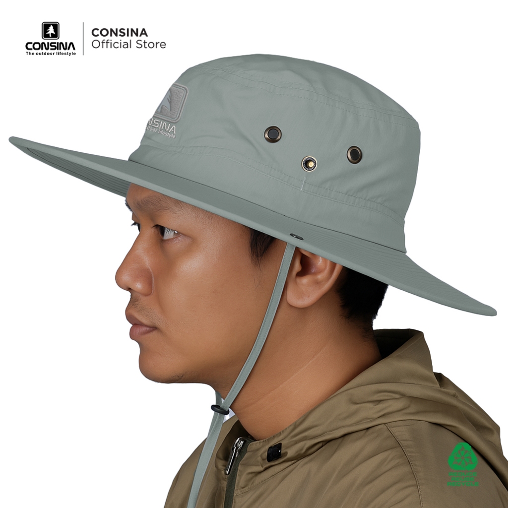 Consina Safari Sun Hat Topi Outdoor Quickdy | Mancing Gunung Hiking Travelling