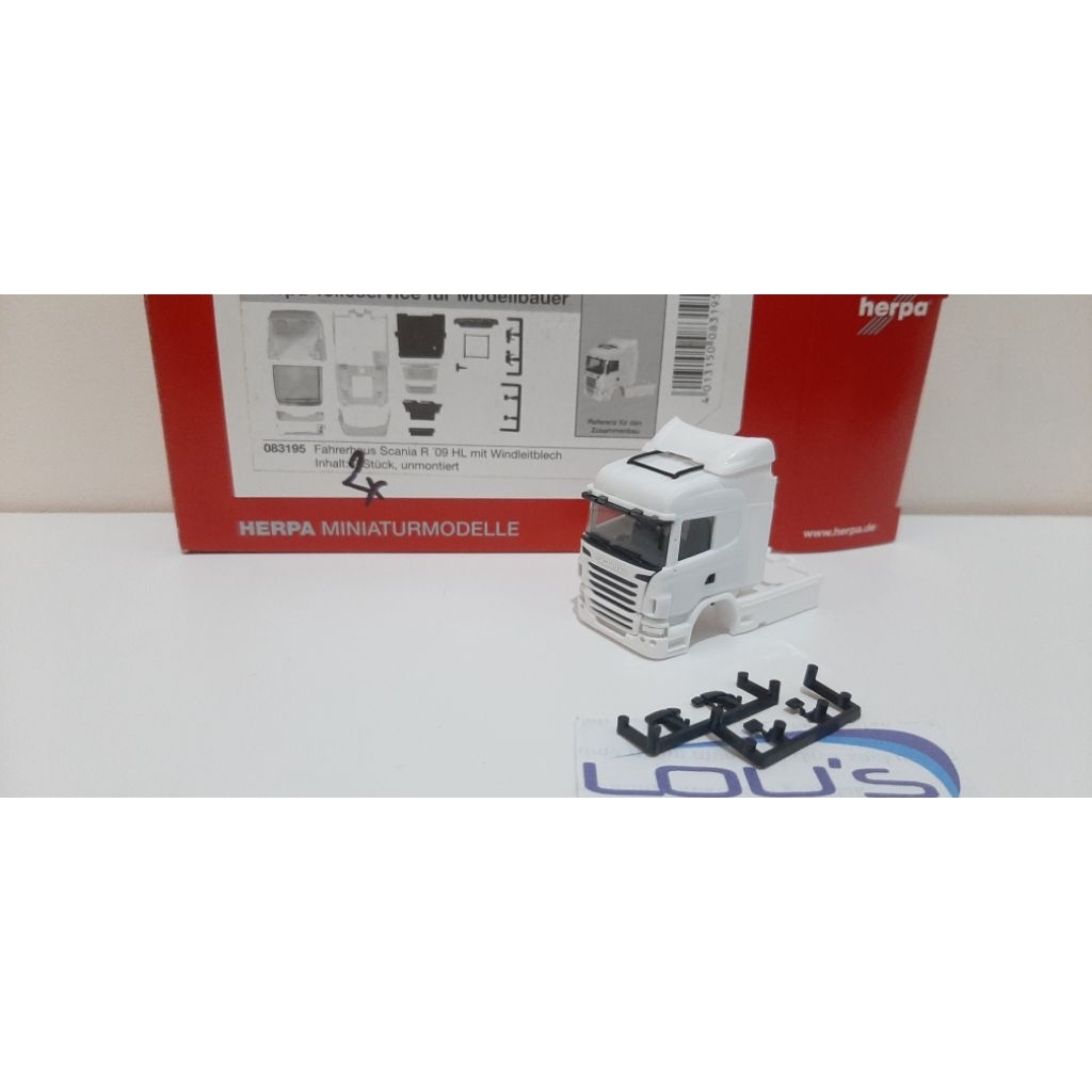 Herpa 083195 cabin Scania R09 HL skala 87 grill putih