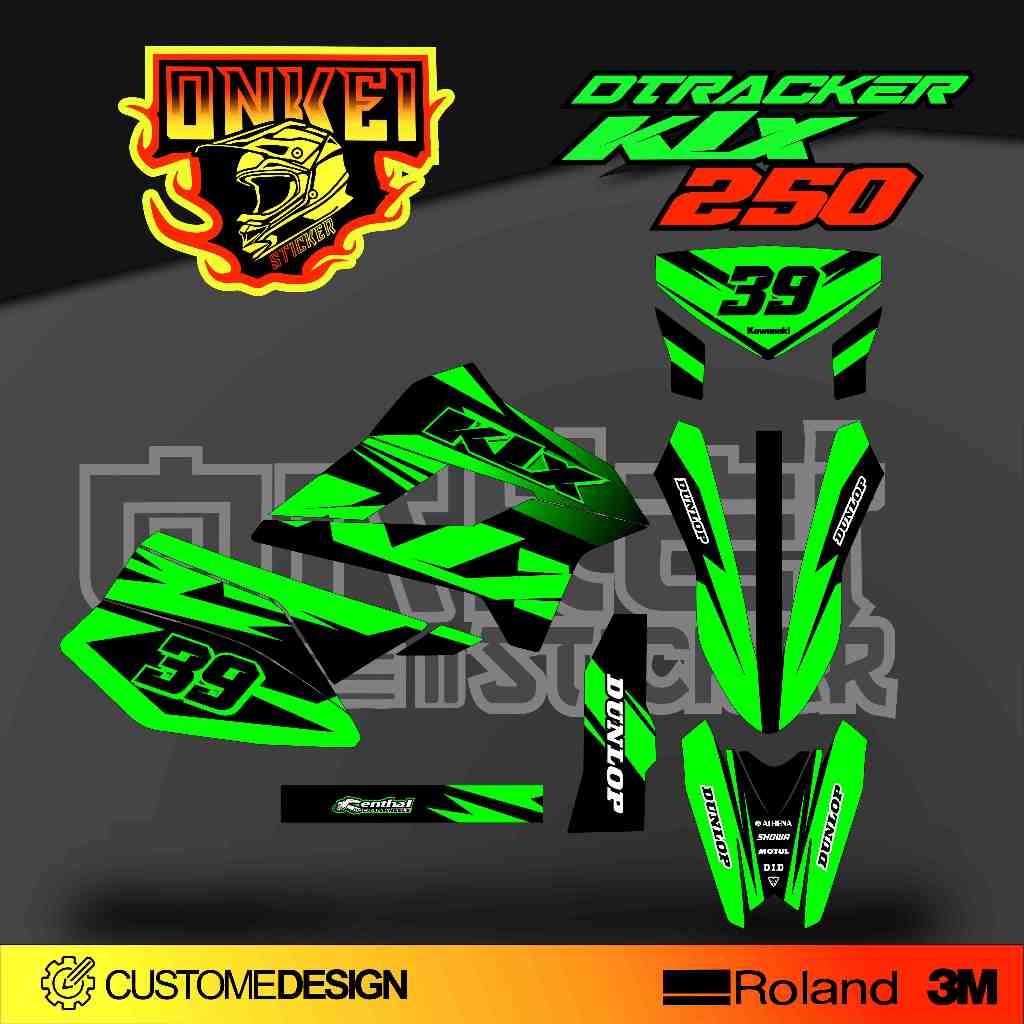 DECAL STICKER KLX 250 DAN DTRACKER 250 KD6