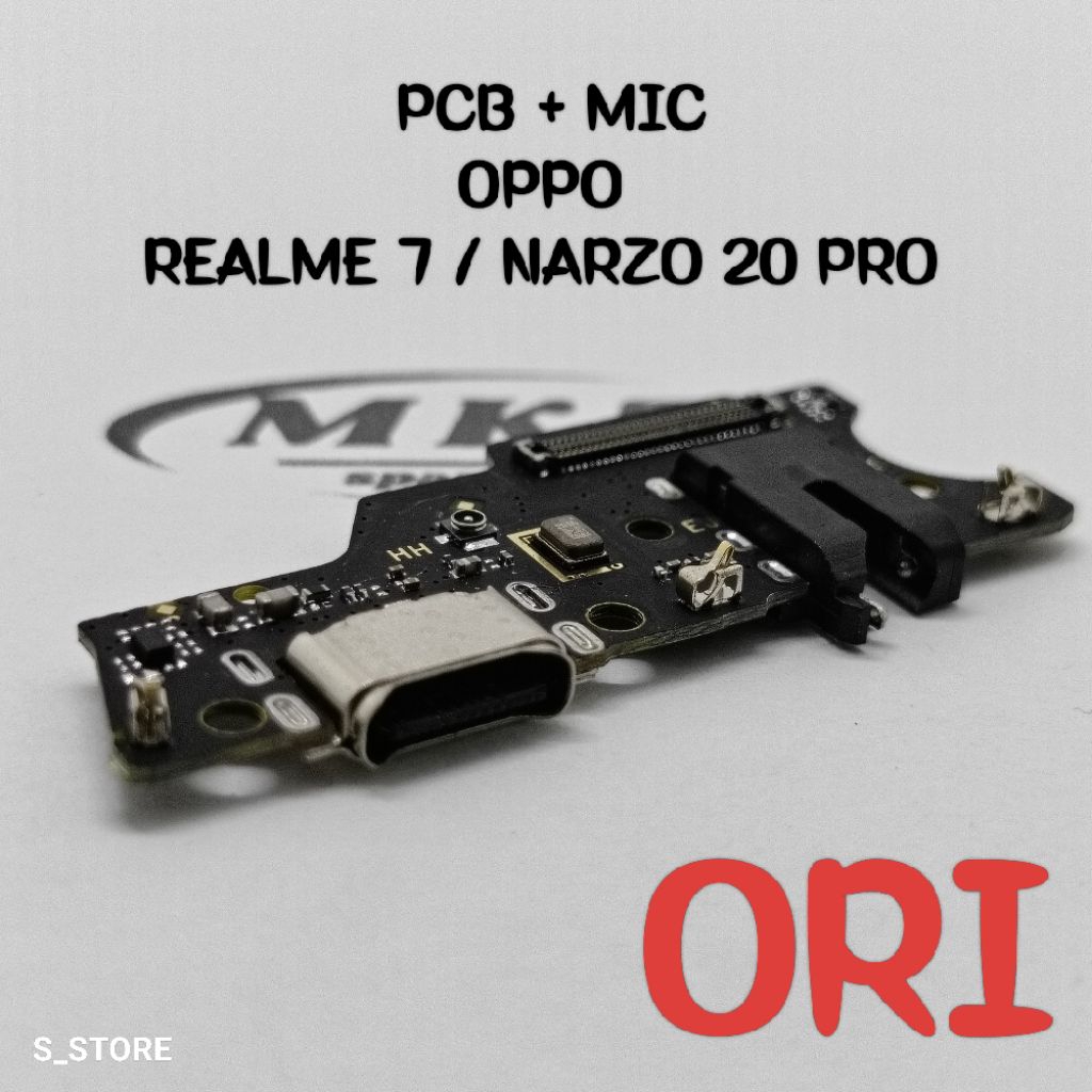 CONNECTOR CHARGER OPPO REALME 7 / NARZO 20 PRO ORI + IC PAPAN KONEKTOR CAS PCB REALME 7 ORI + IC