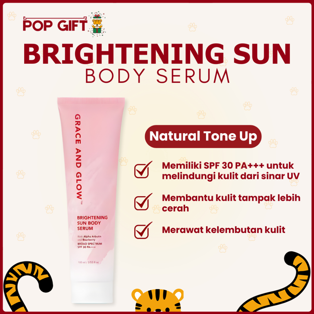 PG Grace and Glow Brightening Sun BodySerum Hand Body Lotion SPF 30 PA+++ Sunblock Melembabkan XX031