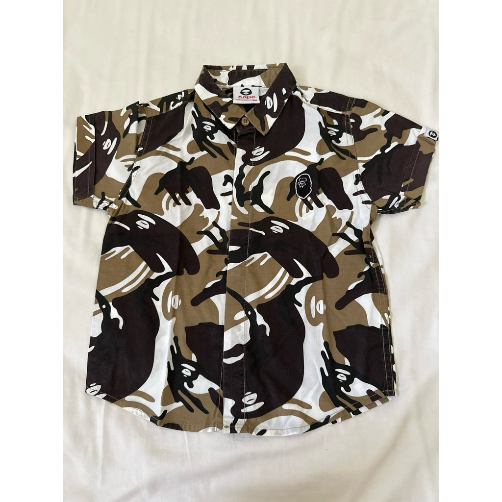 aape by a bathing ape 2y baju anakk bape kemeja premium preloved