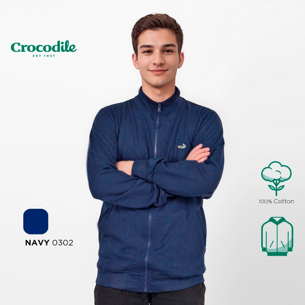 Crocodile TROM - Jaket Kaos Pria Men - Relax Fit - Katun