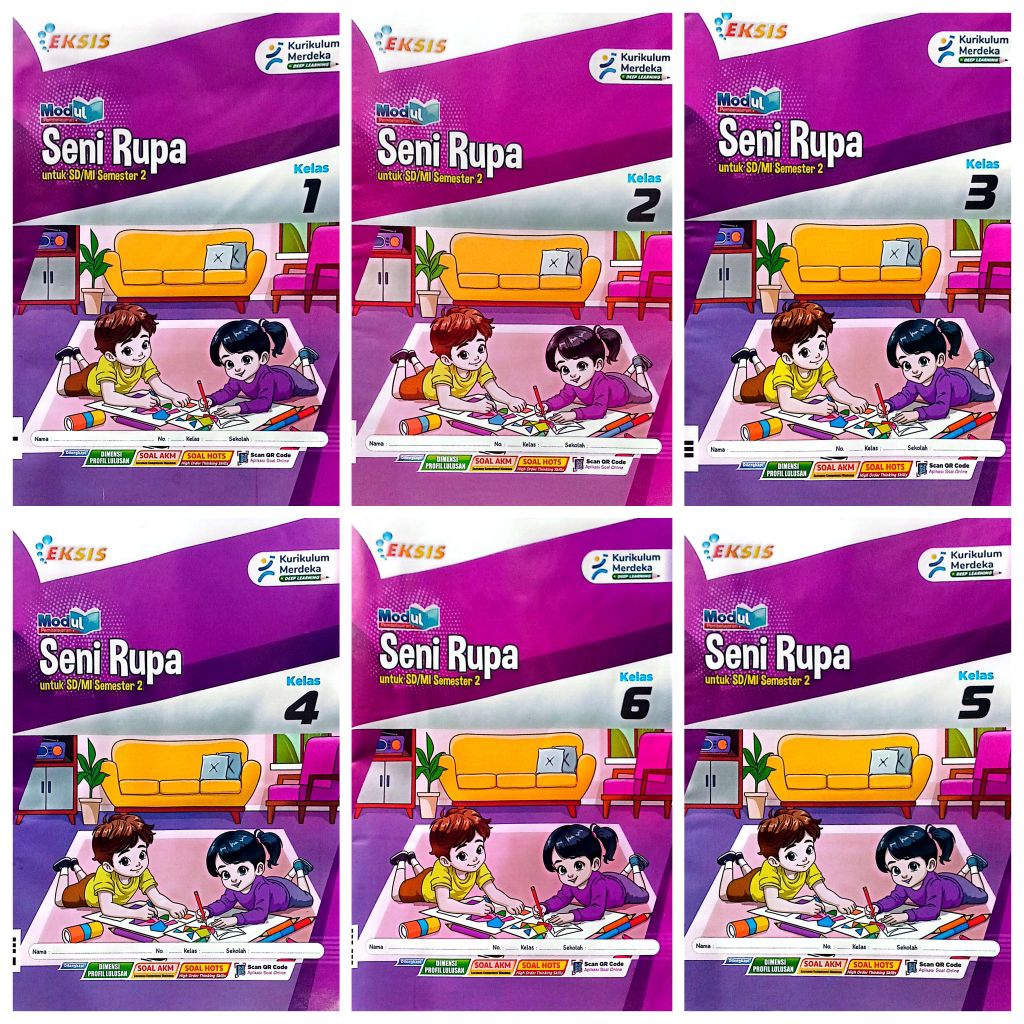 BUKU LKS EKSIS SD MI SENI RUPA KELAS 1 2 3 4 5 6 KURIKULUM MERDEKA SEMESTER 2 GENAP TA.2025-2026 | E