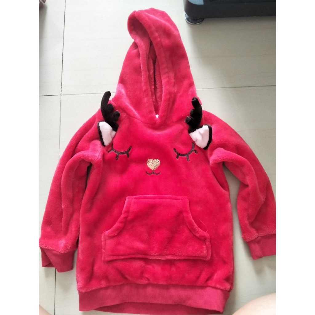 PL 012 - preloved sweater winter / autumn anak hmm baju anak lengan panjang 2 th natal merah