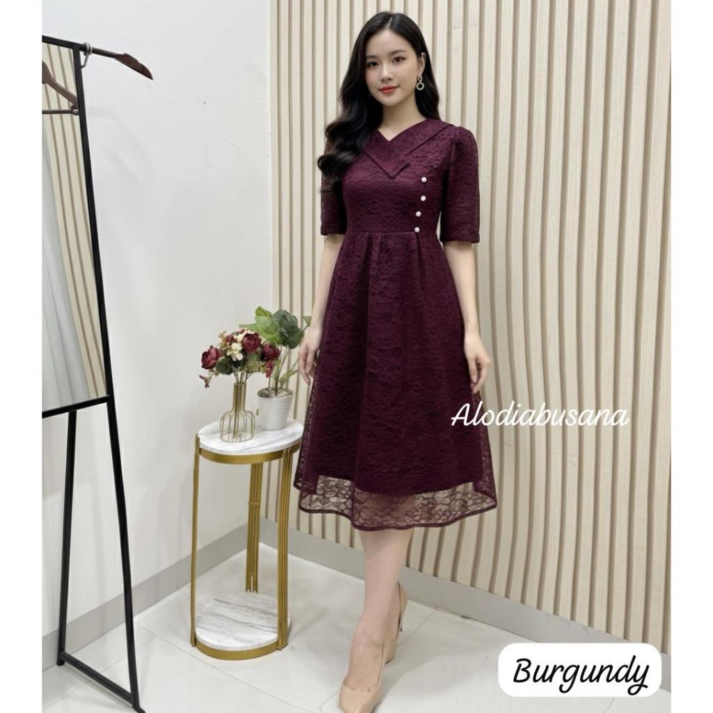 Dress Alesso Brukat Dress Kondangan Brukat Murah Dress Natal Brukat Dress Natal Murah Dress Natal Te