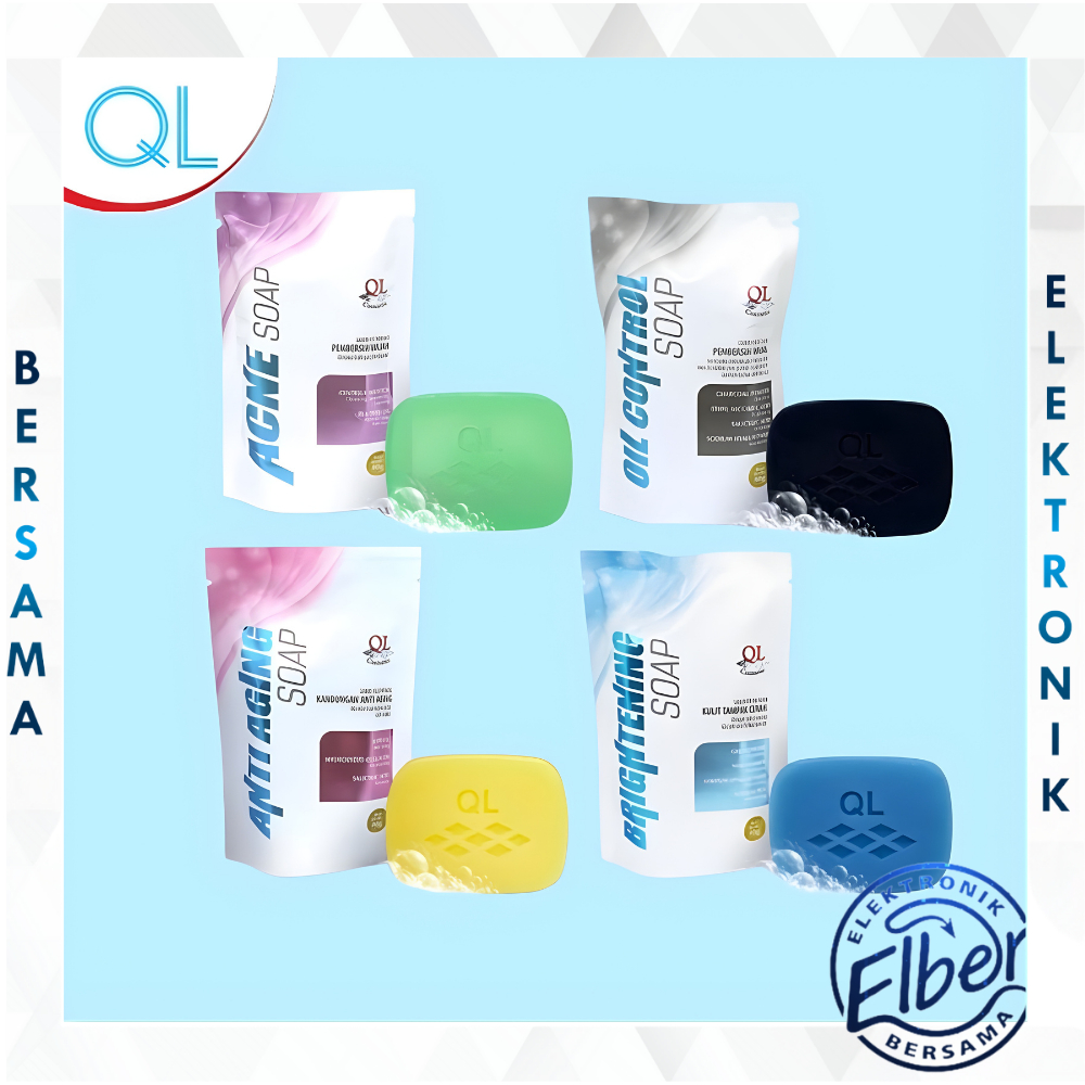 ELBER QL Sabun Muka Soap Oil Control / Brightening /Acne / Anti Aging 80Gr Y8004