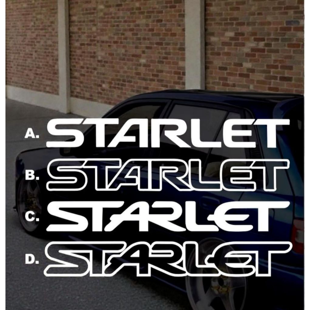 Stiker Starlet Cutting sticker Mobil Starlet