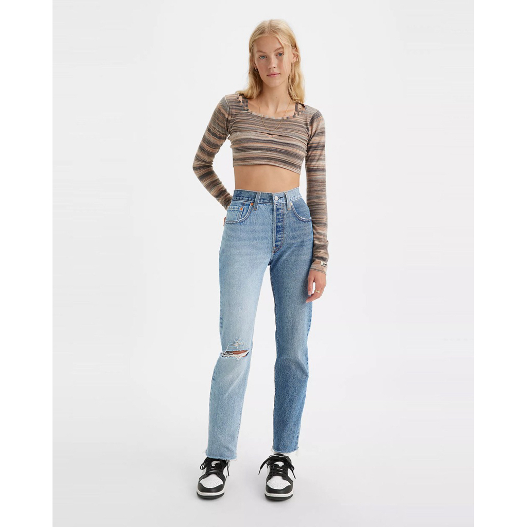 LEVIS SALE, 501 Two Tone Ripped Women Jeans