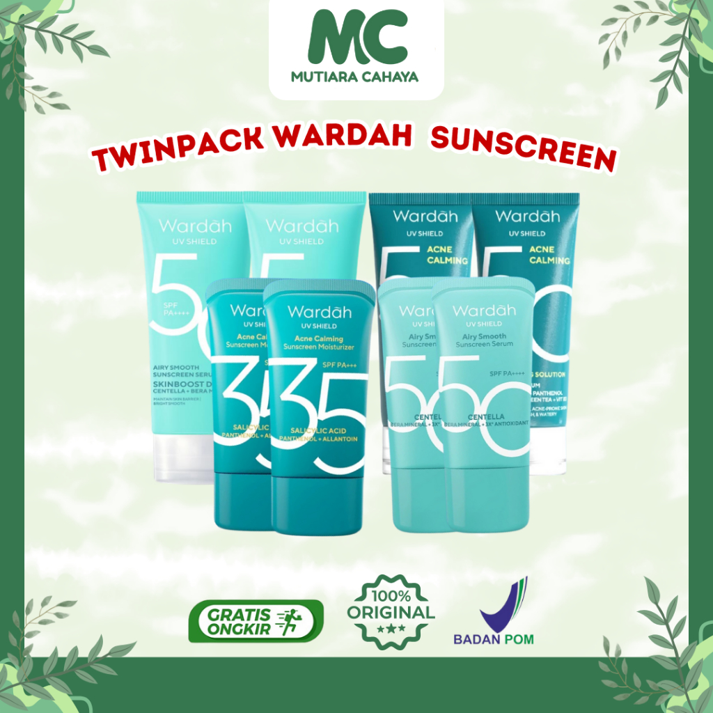 MC Official - Twinpack Wardah Sunscreen Hemat | Wardah UV Shield Sunscreen