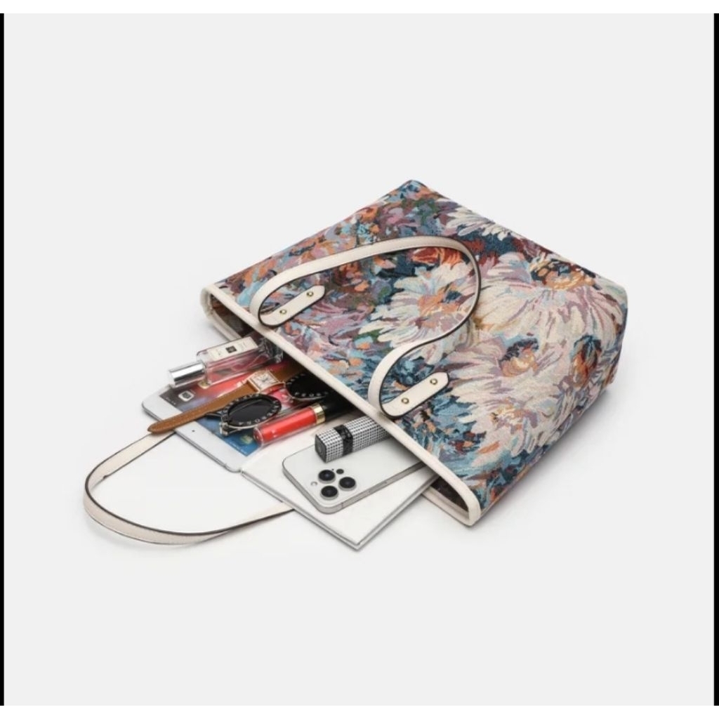 Zazie Tas totebag motif bunga