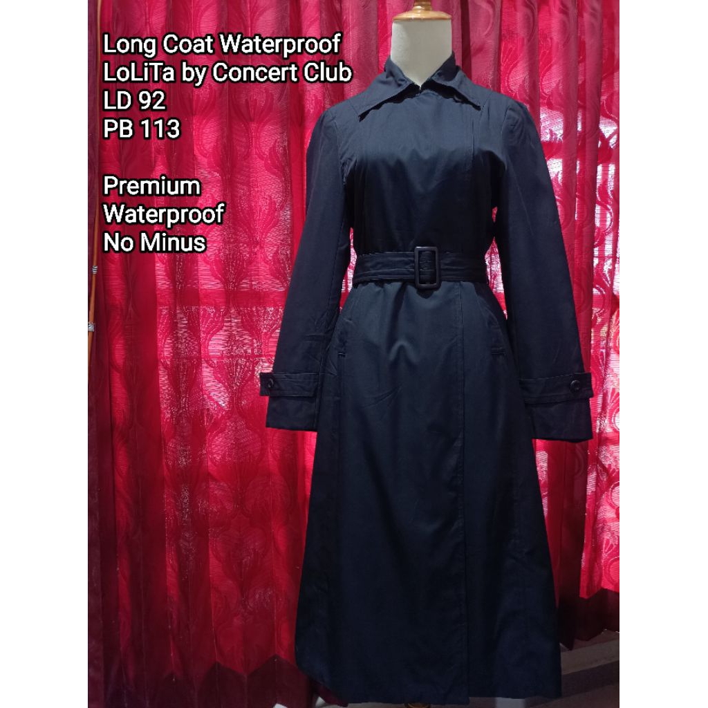 Lolita by Concert Club - Long Coat Waterproof Premium Hitam