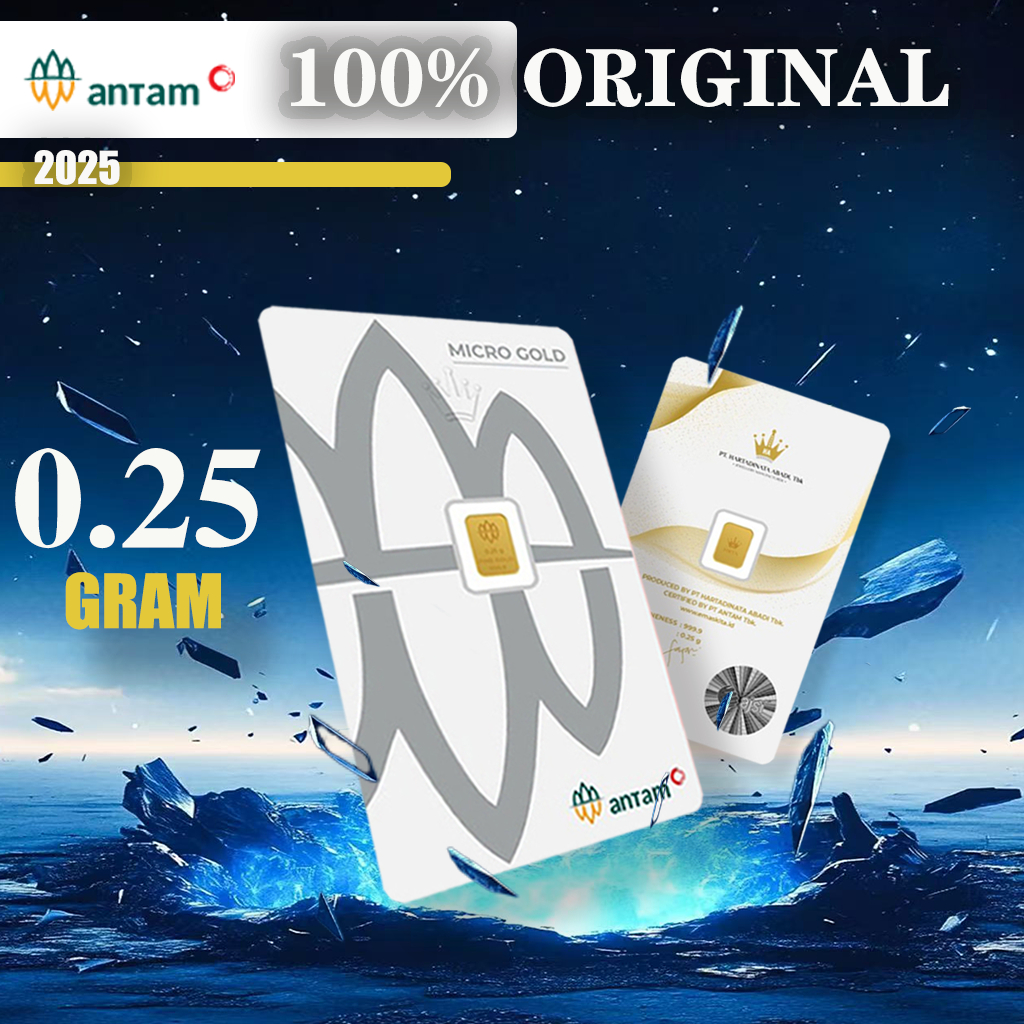 Emas Antam 0.25 gram Logam Mulia Garansi Uang Kembali Include