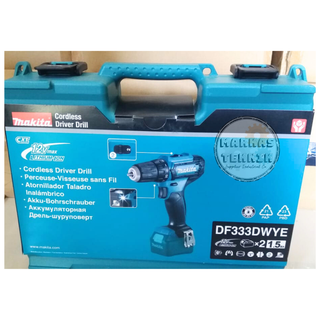 MAKITA Mesin Bor Cordless MAKITA DF333DWYE / DF 333 DWYE