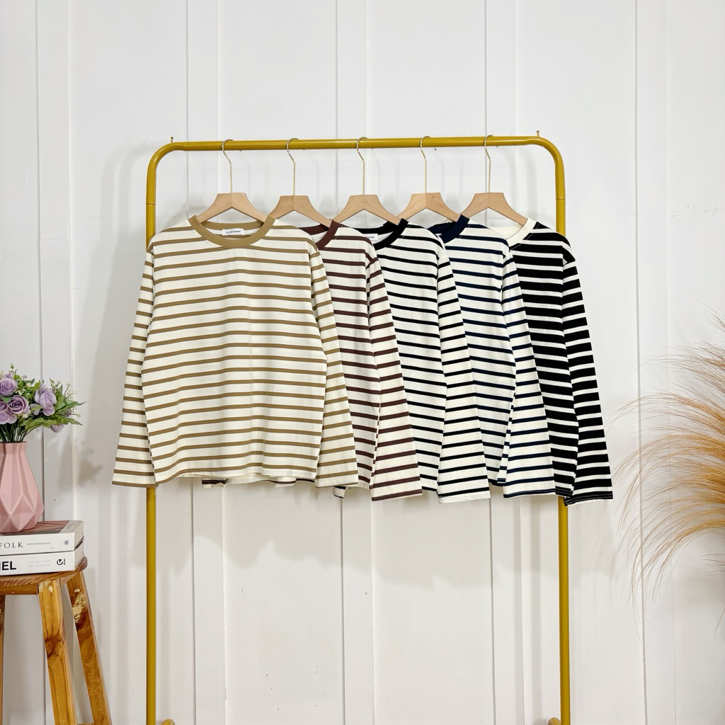 Diamore | NAYLA STRIPES BLOUSE | BLOUSE KAOS PREMIUM | ATASAN STIPES