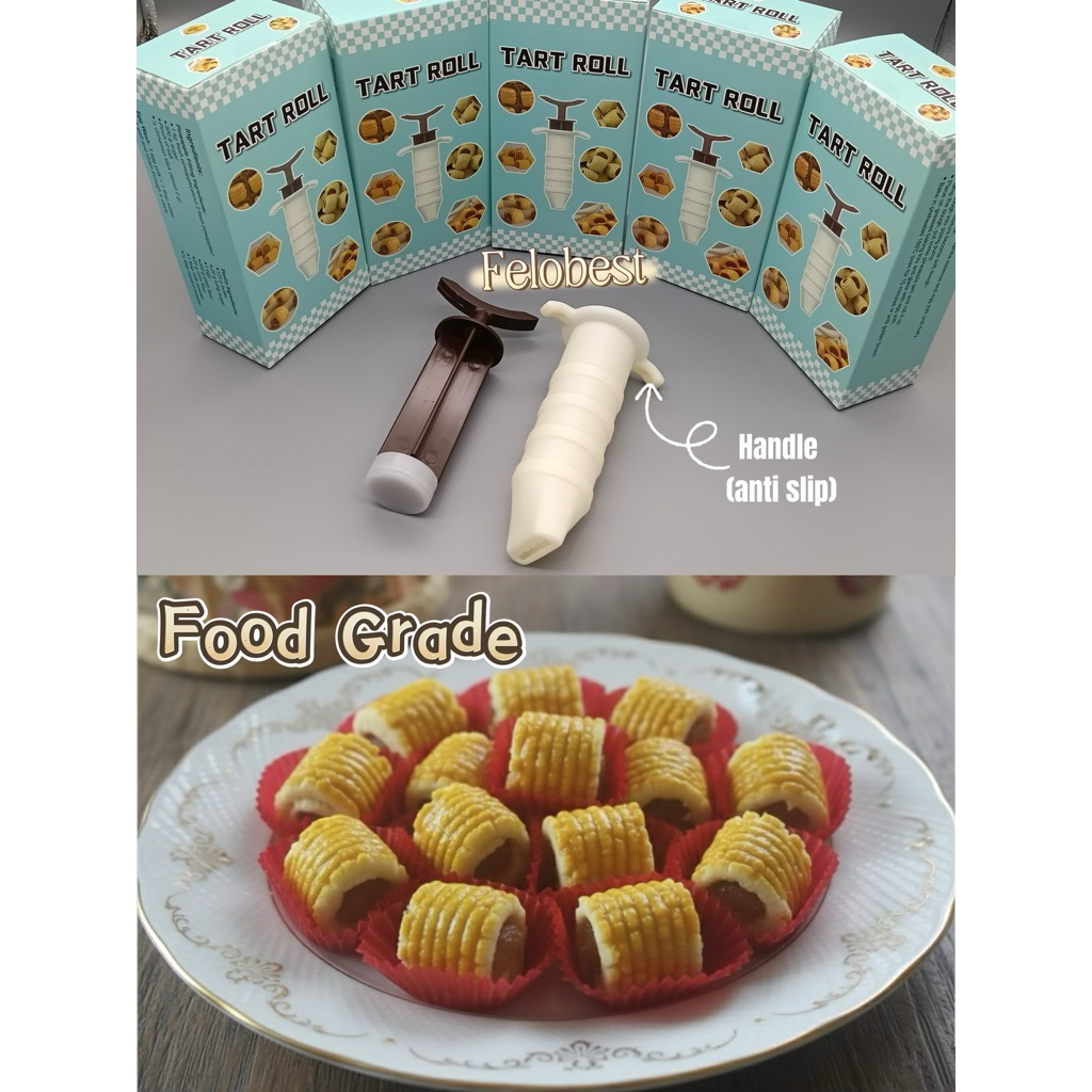 Alat Cetakan kue nastar Nanas Gulung / Tart Roll – Food Grade, Praktis & Anti Lengket/ kue semprit j