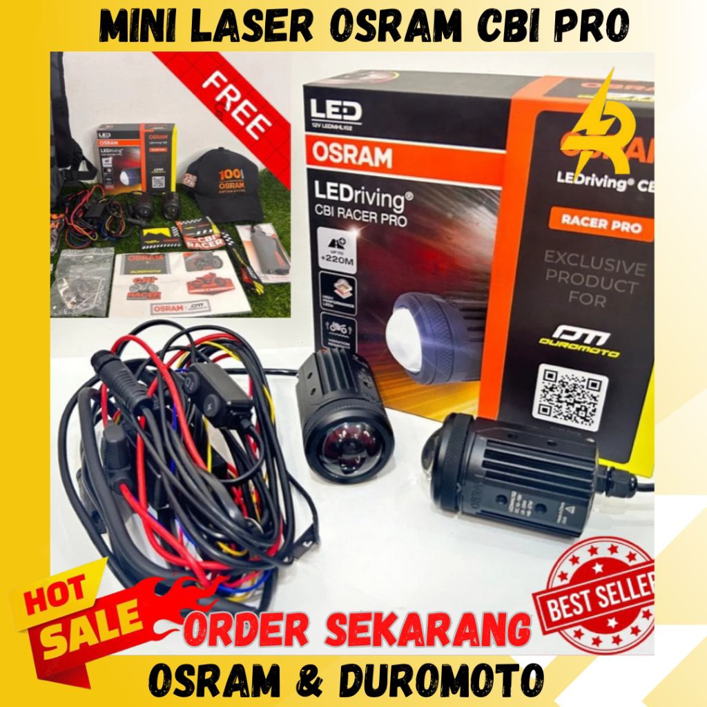 LAMPU SOROT MINI LASER CBI PRO 30/40W MINI PROJIE MOTOR KOLABORASI DUROMOTO