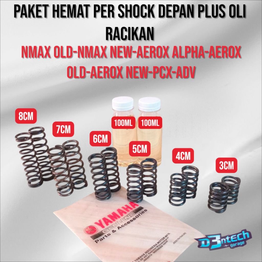 Paket Hemat Per Suling Shock Depan Downsize Plus Oli Racikan Nmax Old New Aerox New Old Alpha PCX AD