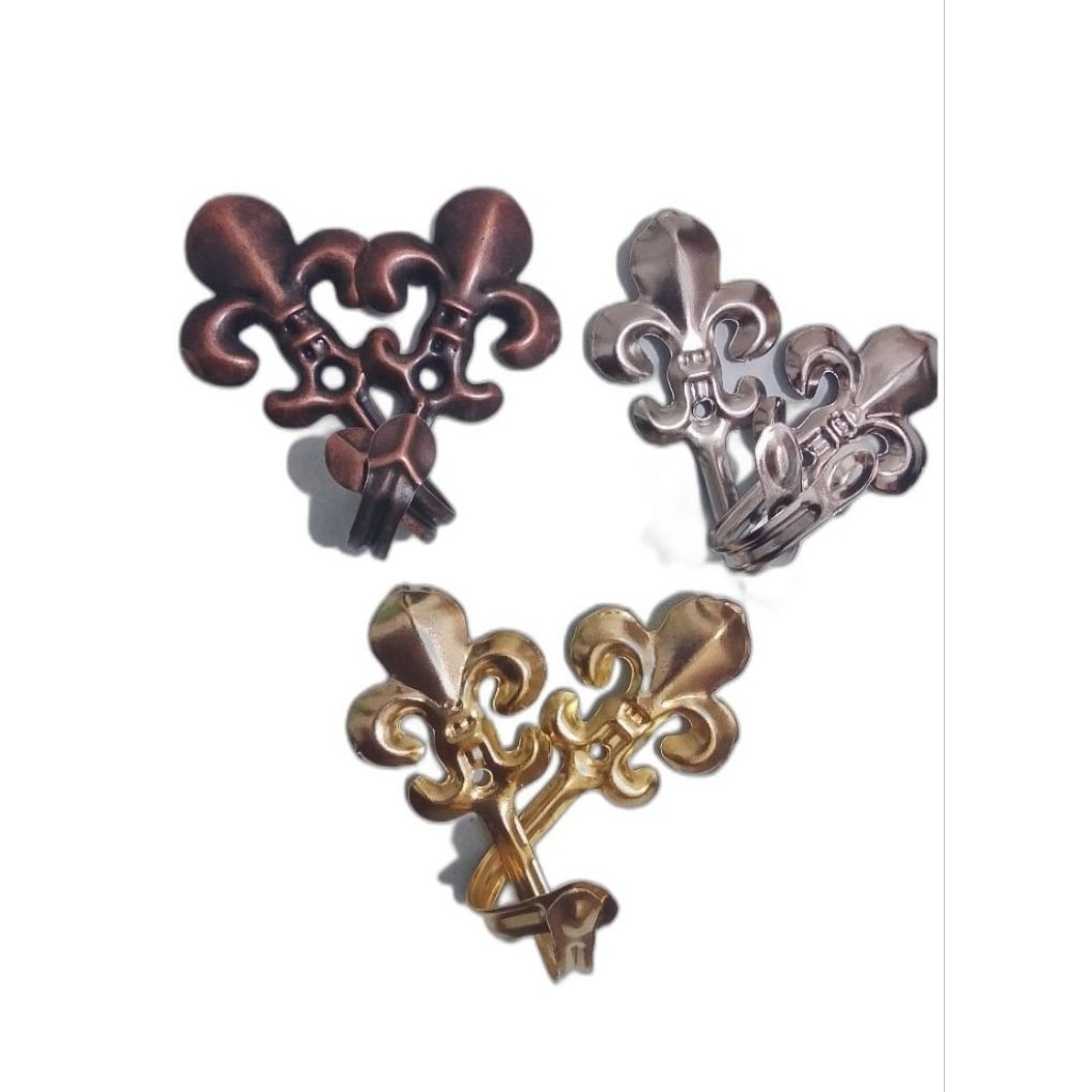 Hook trisula besi Cantolan Gorden 1 Set/2 pcs (Pengait gorden) (pengait tali gorden)