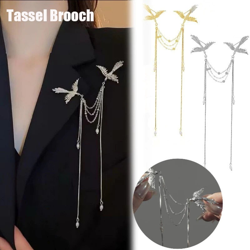 Bros Pin Rantai Jas Phoenix Bros Rantai Wanita Rantai Jas Wanita Lapel Pin Rantai Bros Kerah Kemeja