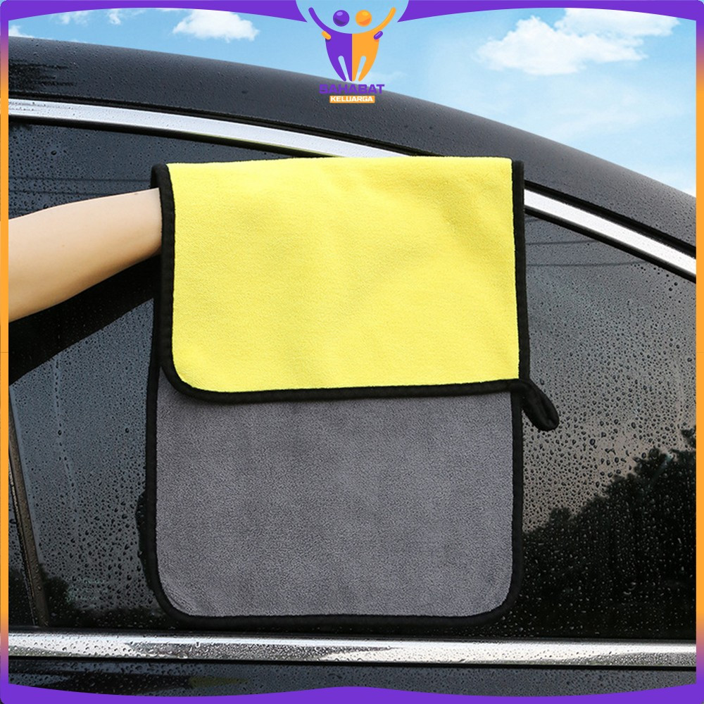 EC Kain Lap Mobil Microfiber Serbaguna Uk 30x30cm dengan Gantungan / Car Wipe Cloth Universal Import