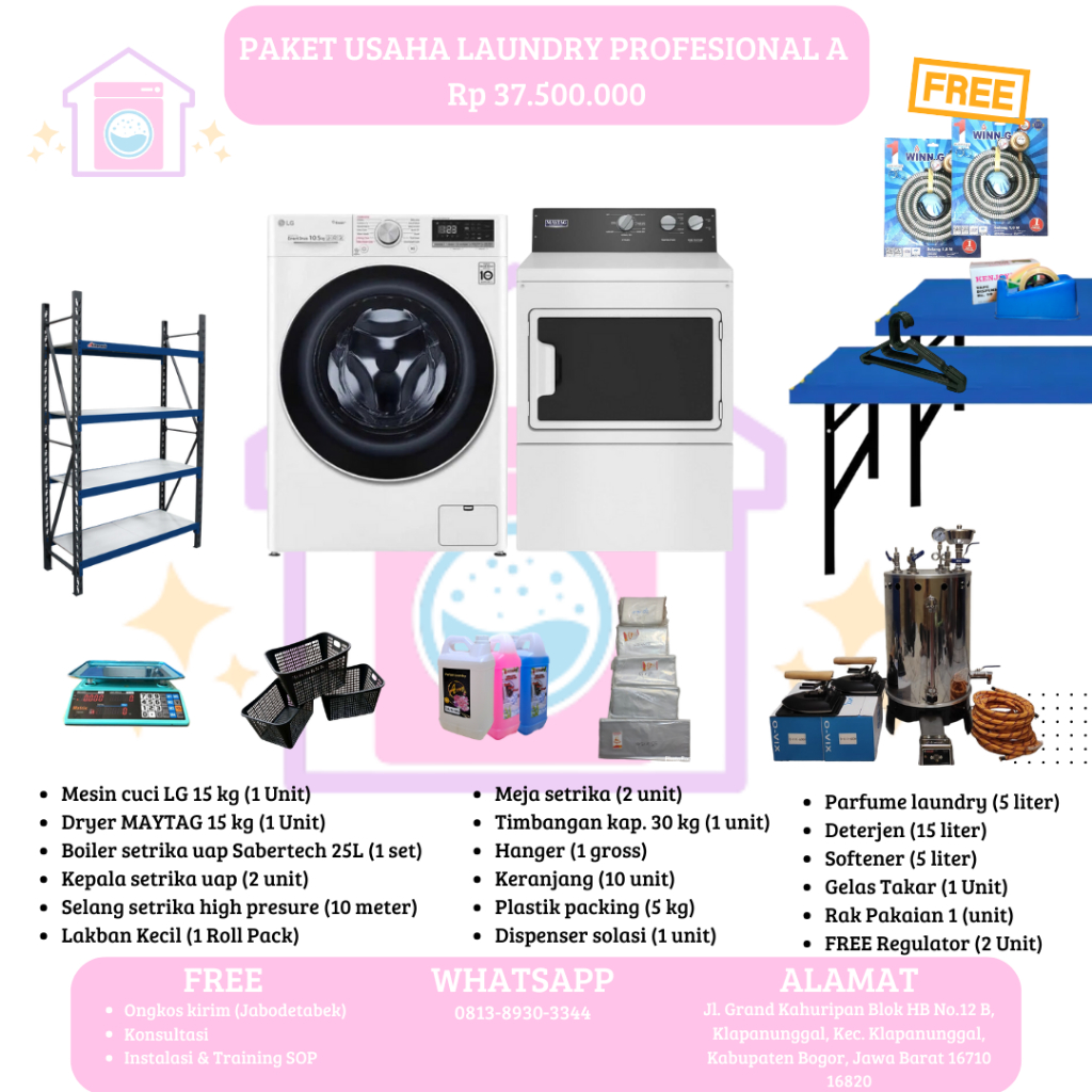 (BISA COD)Paket Usaha loundry Profesional 1 Lengkap Murah