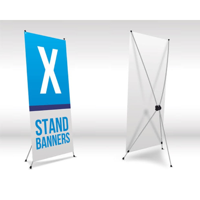 X Banner / Y Banner / UV Print Stand Banner 60x160 cm Plus Cetak (Rangka X dan Y Banner Plus Cetak) 