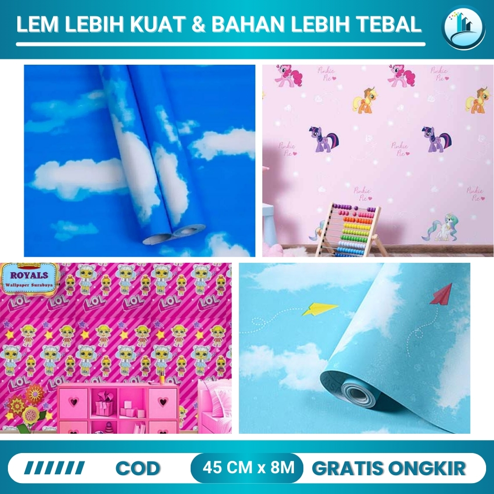 Wallpaper Dinding Kamar Tidur Anak Wallpaper Kamar Anak Wallpaper Dinding Anak Sticker Dinding Anak