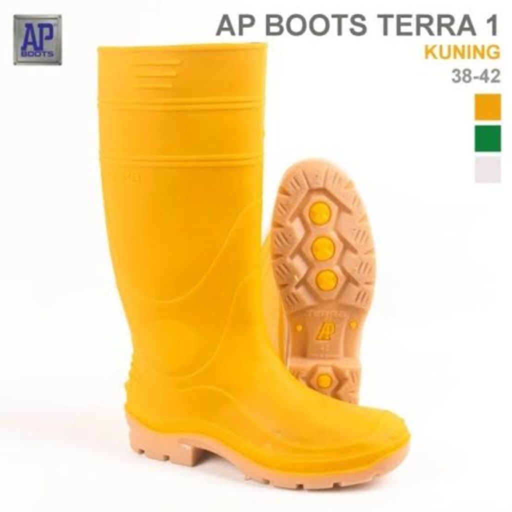 AP BOOT TERRA 1 KUNING/sepatu AP boot terra kuning