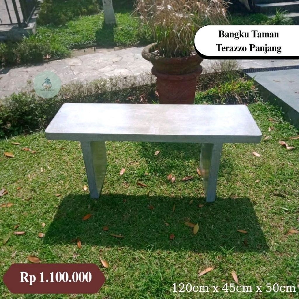 Bangku Taman Terazzo | Minimalis Simple Bangku Taman