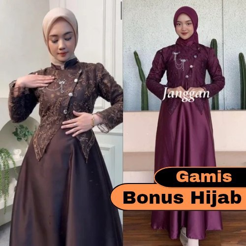 (ADA JUMBO) DRESS SAHARA DRESS LEBARAN TERBARU GAMIS LEBARAN GAMIS KONDANGAN GAMIS Hijab Segi empat 